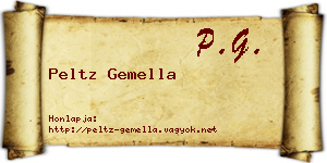 Peltz Gemella névjegykártya